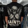 POLERA SAINTS RESTRICTED MCMLXXXVIII ADIAMANTADO BLACK OVERSIZE