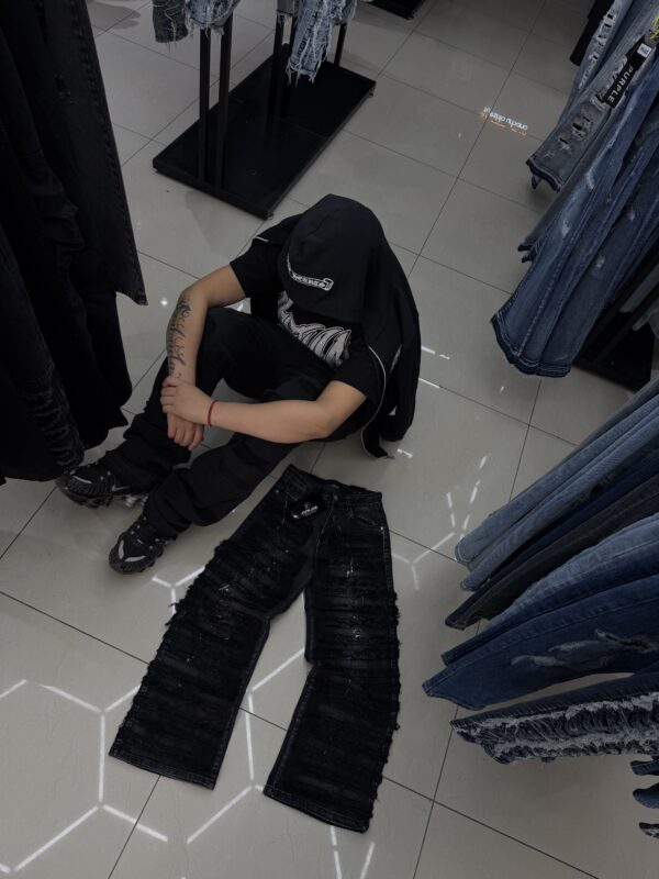 JEANS JUNJIE BLACK NIÑO FLARE X33