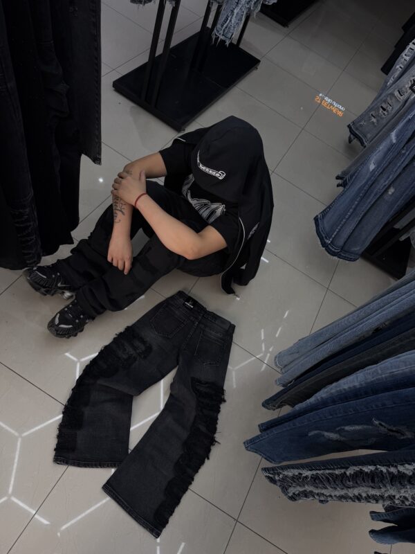 JEANS JUNJIE BLACK NIÑO FLARE X33
