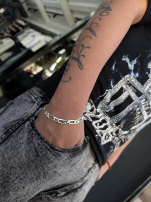 PULSERA ESTILO ESCLAVA CARTIER HOMBRE PLATA 925 (12GR) 20CM