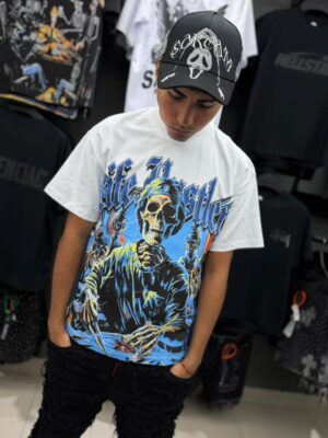 POLERA LIFE HUSTLERS OVERSIZE WHITE H8300