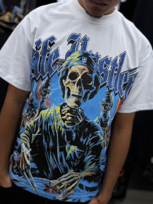 POLERA LIFE HUSTLERS OVERSIZE WHITE H8300