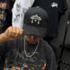 JOCKEY CURVO BARBA HEARTS -CHROME HEARTS NEGRO CRUZ BRILLO DORADO MEXICANO