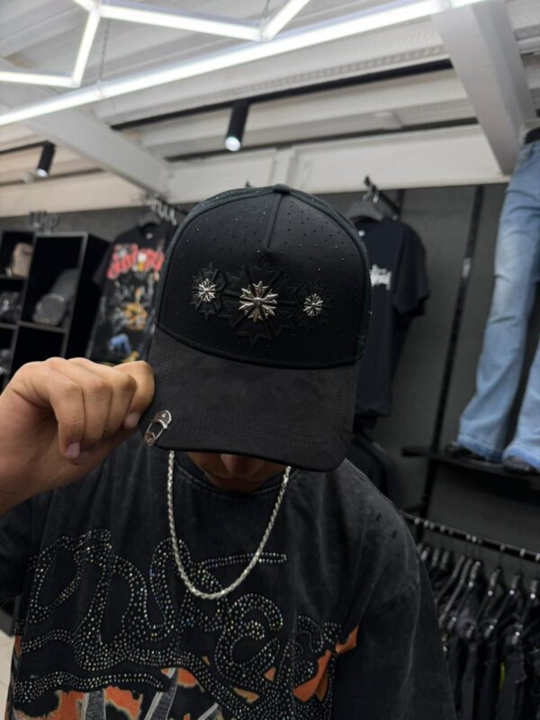 JOCKEY CURVO BARBA HEARTS -CHROME HEARTS NEGRO BRILLO MEXICANO