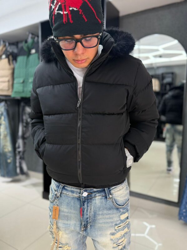CHAQUETA BLUE MOUTAIN CON PELO HOMBRE BLACK 2531H