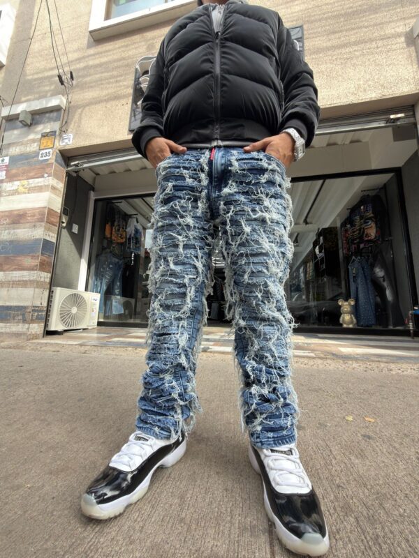 JEANS M-STAR RASGADO AZUL M-9048