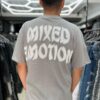 POLERA MIXED EMOTION ANGEL FLECH ADIAMANTADO GREY OVERSIZE