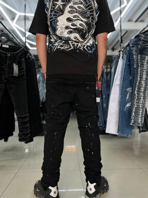 JEANS M-STAR BLACK RASGADO PINTURA REGULAR FIT M-9079