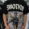 POLERA MIXED EMOTION ANGEL FLECH ADIAMANTADO BLACK OVERSIZE