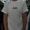 POLERA AMIRI ADIAMANTADO WHITE OVERSIZE