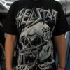 POLERA HELLSTAR CASCO CALABERA 2025 ADIAMANTADO BLACK-BLUE OVERSIZE