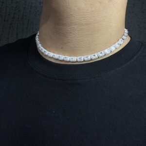 CADENA ZIRZON CUADRADO PLATA 925 (30GR) 45CM