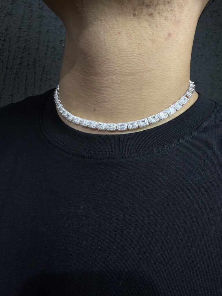 CADENA ZIRZON CUADRADO PLATA 925 (30GR) 45CM
