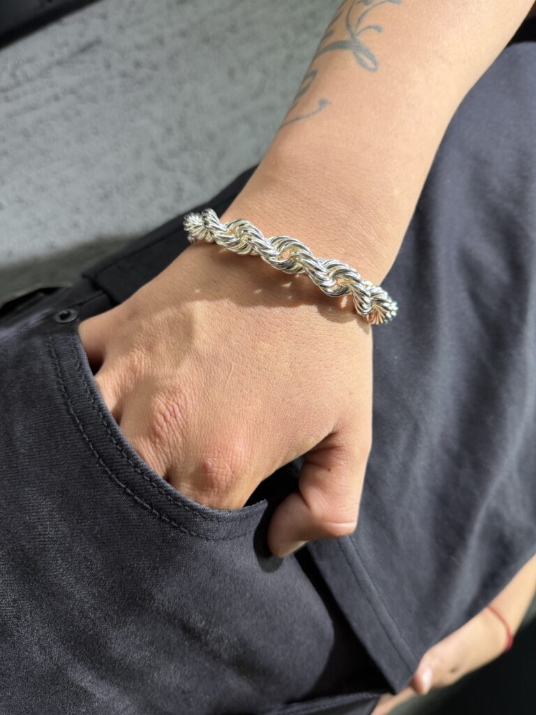 PULSERA TURBILLON INFLADO PLATA 925 (28GR) 22CM
