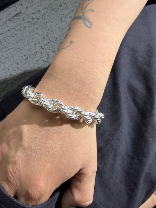 PULSERA TURBILLON INFLADO PLATA 925 (28GR) 22CM