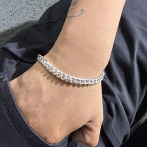PULSERA ESTILO GRUMET HOMBRE PLATA 925 (22GR) 22CM