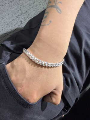 PULSERA ESTILO GRUMET HOMBRE PLATA 925 (22GR) 22CM