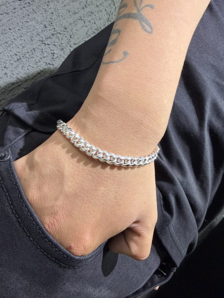 PULSERA ESTILO GRUMET HOMBRE PLATA 925 (22GR) 22CM