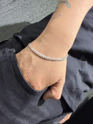PULSERA ESTILO GRUMET HOMBRE PLATA 925 (6.82GR) 22CM