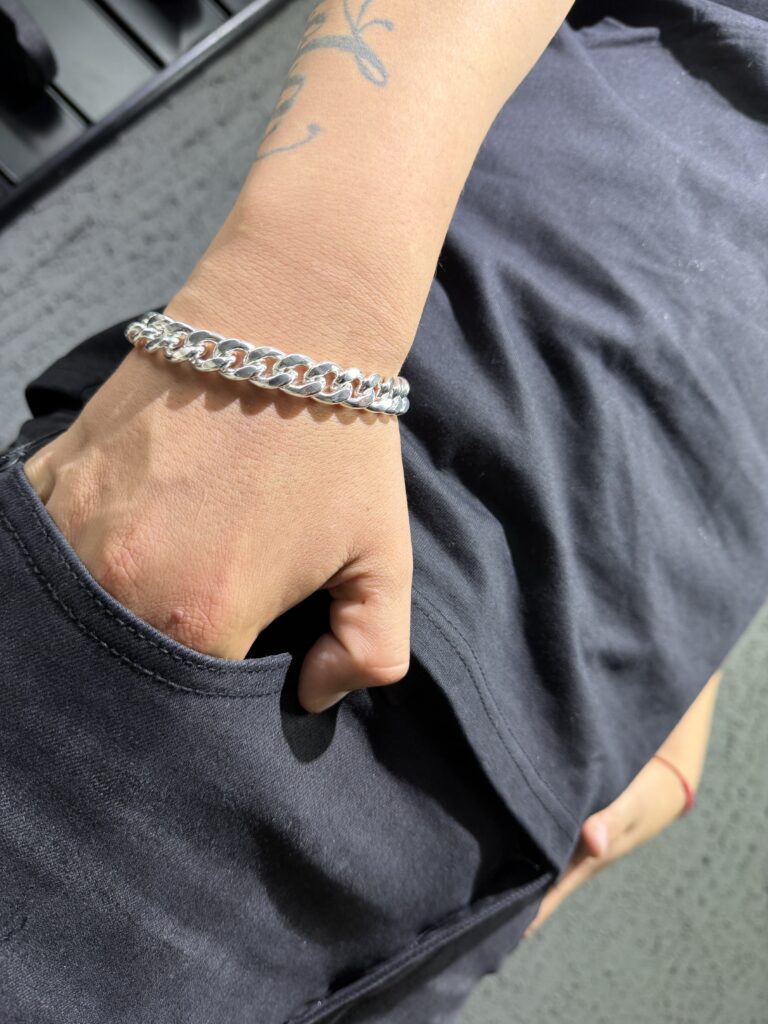 PULSERA GRUMET INFLADA PLATA 925 (26GR) 20CM