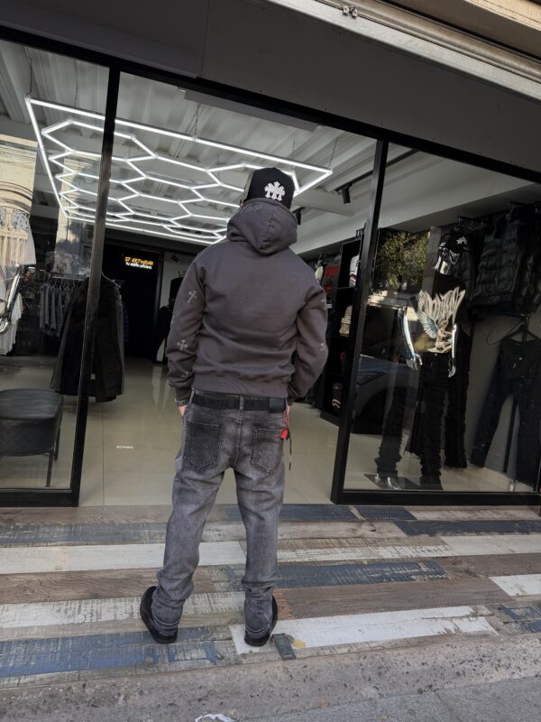 JEANS M-STAR REGULAR FIT GRIS CON CRUZ HOMBRE M-9047