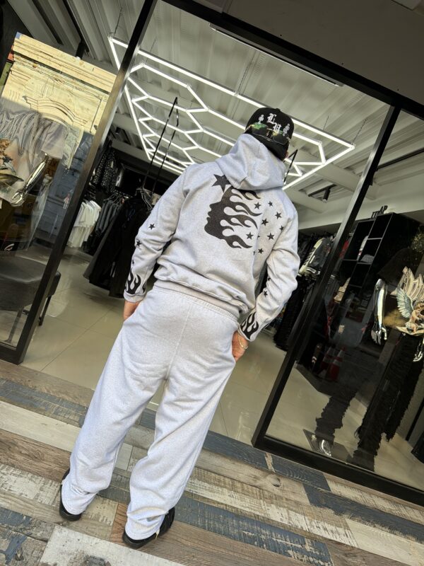 CONJUNTO HELLSTAR 2 PIEZAS GRIS UNISEX