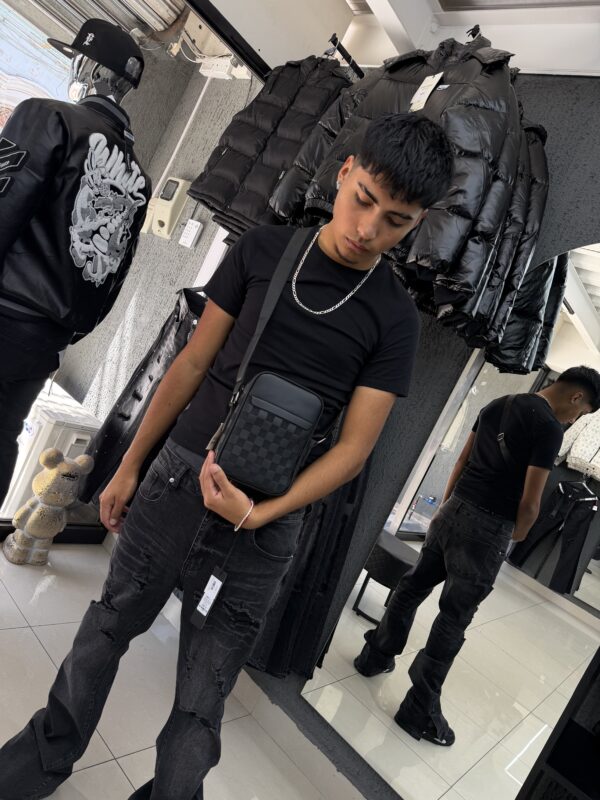 BOLSO LV CUADRO RELIEVE BLACK PEQUEÑO 6386