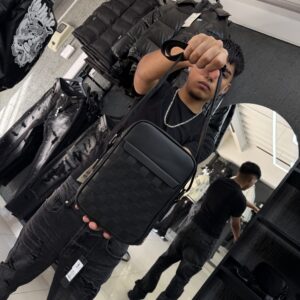 BOLSO LV CUADRO RELIEVE BLACK PEQUEÑO 6386