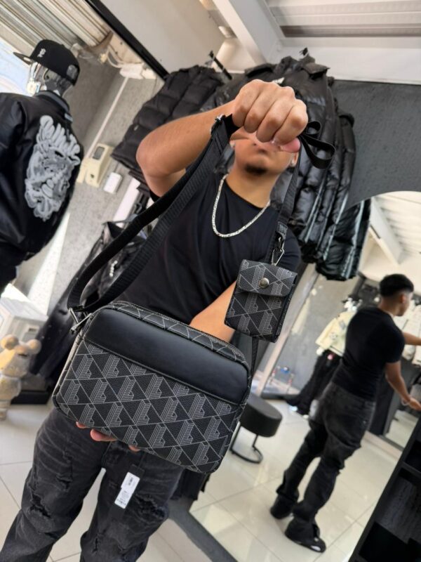 BOLSO LCTE CON MONEDERO GRIS-BALCK UNISEX 6388