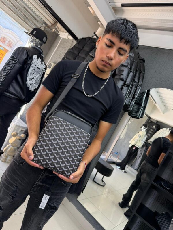 BOLSO LINEA CAFE-BLACK-BLANCO GRANDE 7201-3
