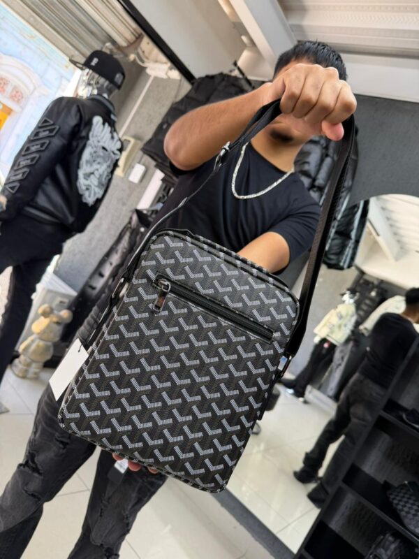 BOLSO LINEA CAFE-BLACK-BLANCO GRANDE 7201-3