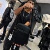 BOLSO LV FLOR RELIEVE NEGRO PEQUEÑO 6385