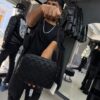 BOLSO LV RELIEVE CON MONEDERO CUADRO NEGRO 6388