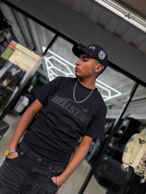 POLERA HELLSTAR BLACK BRILLO OVERSIZE JH98001