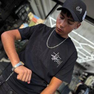 POLERA STUSSY BLACK OVERSIZE JH98001