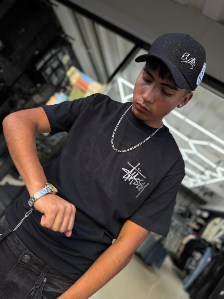 POLERA STUSSY BLACK OVERSIZE JH98001