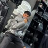 CHAQUETA GRIS BRILLANTE HD6109