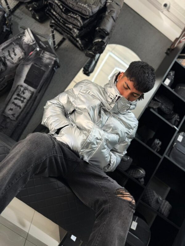 CHAQUETA GRIS BRILLANTE HOMBRE