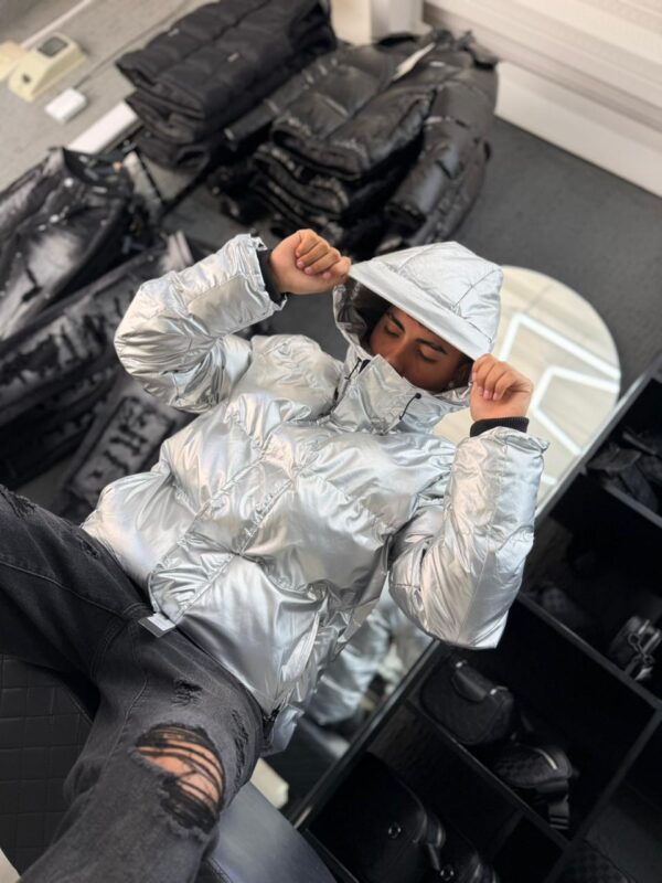 CHAQUETA GRIS BRILLANTE HOMBRE