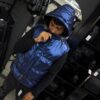 CHAQUETA SIN MANGA HUSTLA BLUE BRILLANTE 5703