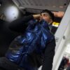 CHAQUETA MANGA CORTA AZUL BRILLANTE HUSTLA HT5708