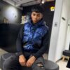 CHAQUETA MANGA CORTA AZUL BRILLANTE HUSTLA HT5708