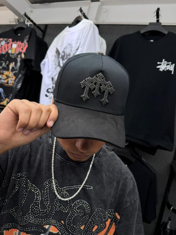 JOCKEY CURVO BARBA HEARTS-CHROME HEARTS BLACK CRUZ BRILLO MEXICO