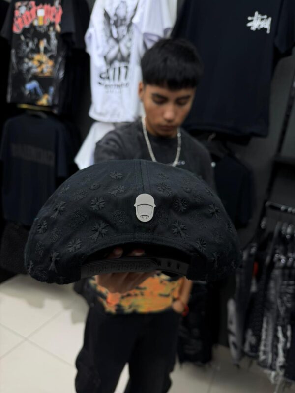 JOCKEY CURVO BARBA HEARTS-CHROME HEARTS BLACK CRUZ BRILLO MEXICO
