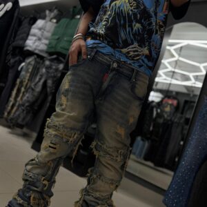JEANS M-STAR FLARE DESLAVADO AZUL HOMBRE M-9099