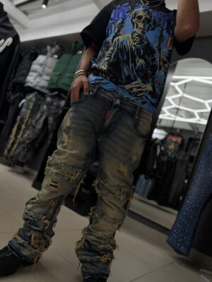 JEANS M-STAR FLARE DESLAVADO AZUL HOMBRE M-9099