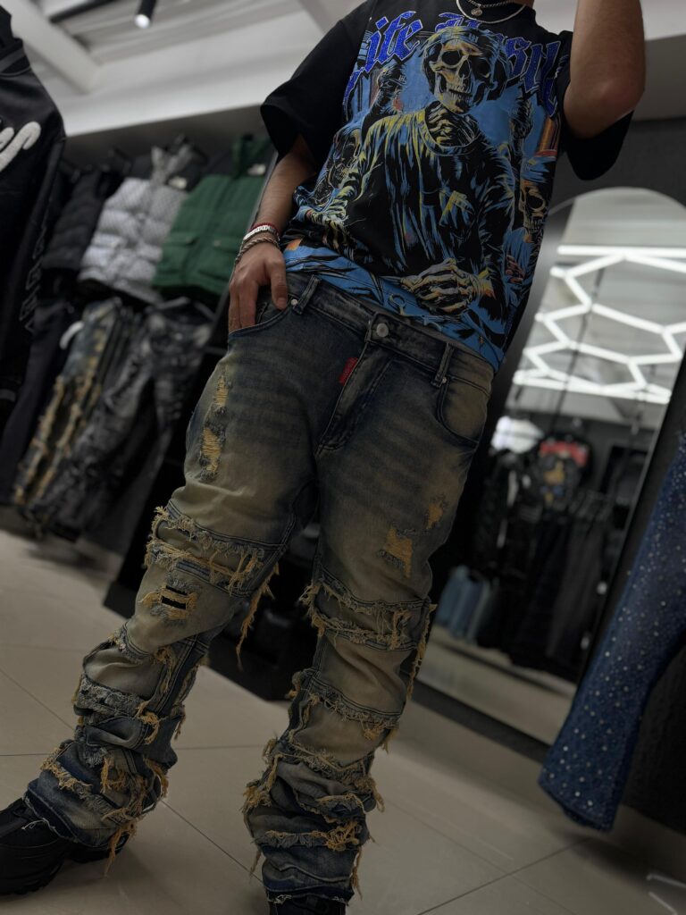 JEANS M-STAR FLARE DESLAVADO AZUL HOMBRE M-9099