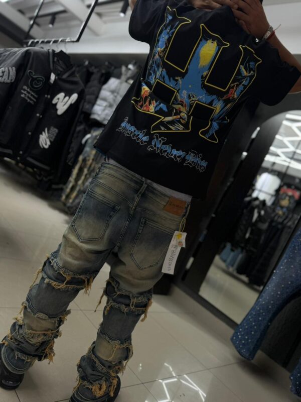 JEANS M-STAR FLARE DESLAVADO AZUL HOMBRE M-9099