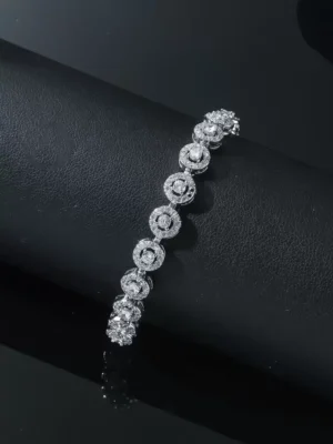 PULSERA ZIRCON RUEDA PLATA 925 (14GR)