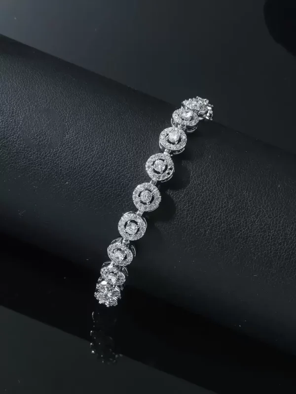 PULSERA ZIRCON RUEDA PLATA 925 (14GR)